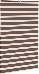 vidaXL Roleta zebra, brzozowa, szerokość tkaniny 140,9 cm, poliester 4