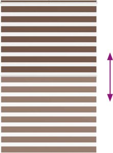 vidaXL Roleta zebra, brzozowa, szerokość tkaniny 140,9 cm, poliester 5