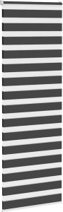 vidaXL Roleta zebra, czarna, szerokość tkaniny 65,9 cm, poliester 3
