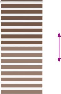 vidaXL Roleta zebra, brzozowa, szerokość tkaniny 90,9 cm, poliester 5