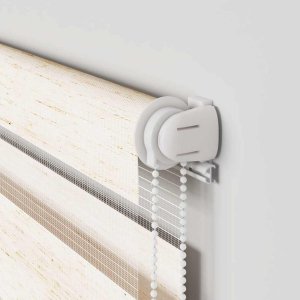 vidaXL Roleta zebra, brzozowa, szerokość tkaniny 140,9 cm, poliester 10