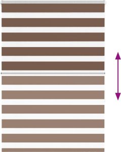 vidaXL Roleta zebra, brzozowa, szerokość tkaniny 90,9 cm, poliester 5