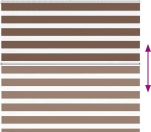 vidaXL Roleta zebra, brzozowa, szerokość tkaniny 160,9cm, poliester 5