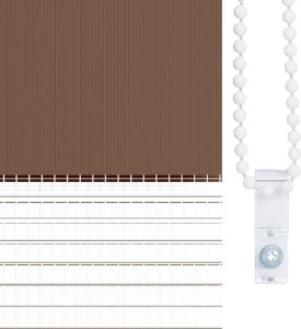 vidaXL Roleta zebra, brzozowa, szerokość tkaniny 90,9 cm, poliester 9