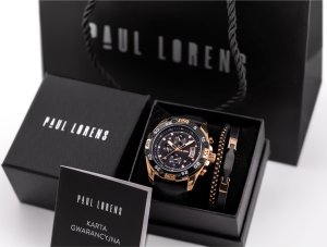KOMPLET PREZENTOWY MĘSKI PAUL LORENS - Zegarek + Bransoletka (zg375f) 3