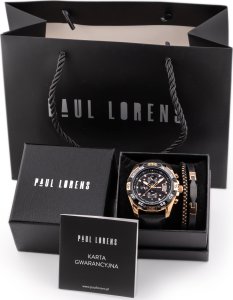 KOMPLET PREZENTOWY MĘSKI PAUL LORENS - Zegarek + Bransoletka (zg375f) 8