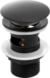 Zestaw bateria umywalkowa stojąca i korek klik-klak czarny - Yoka 7