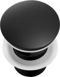 Zestaw bateria umywalkowa stojąca i korek klik-klak czarny - Yoka 9