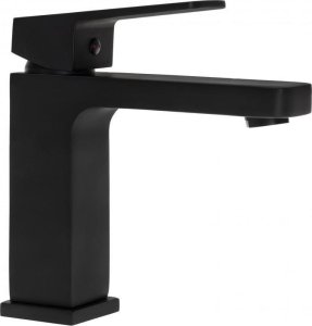 Zestaw bateria umywalkowa stojąca i korek klik-klak czarny - Yoka 2