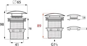 Zestaw bateria umywalkowa stojąca i korek klik-klak czarny - Yoka 10