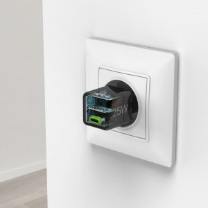 Hama 00201985 ładowarka do urządzeń przenośnych Smartfon Czarny Prąd przemienny Szybkie ładowanie Wewnętrzna 14