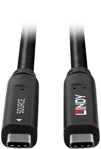 Kabel USB Lindy USB-C - USB-C 10 m Czarny (43398) 4