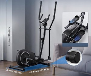 MERACH Orbitrek do domu trenażer eliptyczny 16 stopni magnetyczny do 120 kg 5
