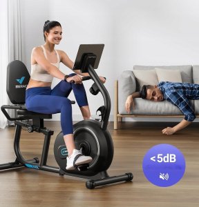 MERACH Rower treningowy ergometr do leżenia magnetyczny 8 poziomów oporu 7