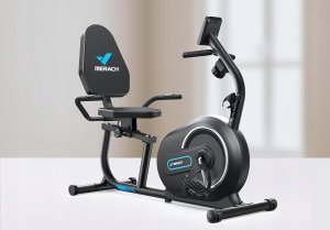 MERACH Rower treningowy ergometr do leżenia magnetyczny 8 poziomów oporu 8