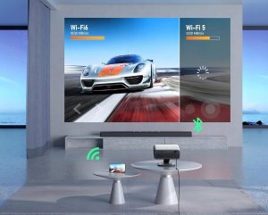 Projektor VISSPL Smart Beamer 4K 28000l WiFi6 Bluetooth kino domowe 4K 2024 4