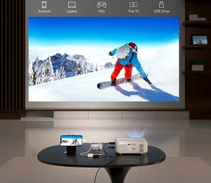 Projektor VOPLLS N3 12000l 1080p przenośny wideo Mini rzutnik nowy 5