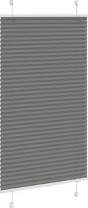 vidaXL Roleta plisowana antracytowa 75x150 cm Szerokość tkaniny 74,4cm 3