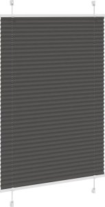 vidaXL Roleta plisowana czarna 85x100 cm Szerokość tkaniny 84,4 cm 3