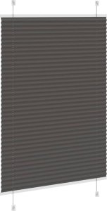 vidaXL Roleta plisowana czarna 85x100 cm Szerokość tkaniny 84,4 cm 4