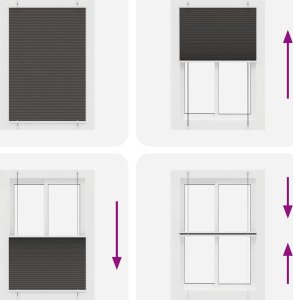vidaXL Roleta plisowana czarna 85x100 cm Szerokość tkaniny 84,4 cm 7