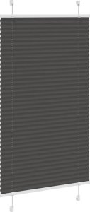 vidaXL Roleta plisowana czarna 75x100 cm Szerokość tkaniny 74,4 cm 3