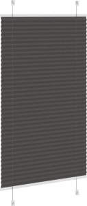 vidaXL Roleta plisowana czarna 75x100 cm Szerokość tkaniny 74,4 cm 4
