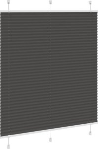 vidaXL Roleta plisowana czarna 115x150 cm Szerokość tkaniny 114,4 cm 3