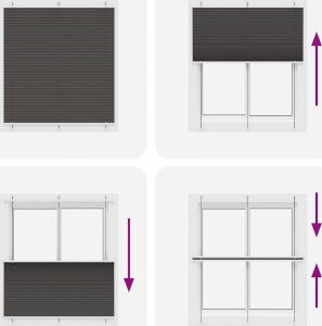 vidaXL Roleta plisowana czarna 115x150 cm Szerokość tkaniny 114,4 cm 7