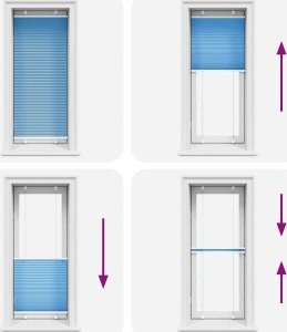 Roleta plisowana niebieska 60x150 cm Szerokość tkaniny 59,4 cm 7