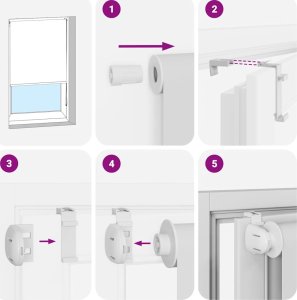 Roleta prysznicowa 80x240 cm Szerokość tkaniny 76 cm 6