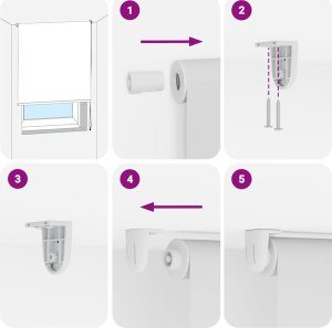 Roleta prysznicowa 80x240 cm Szerokość tkaniny 76 cm 7