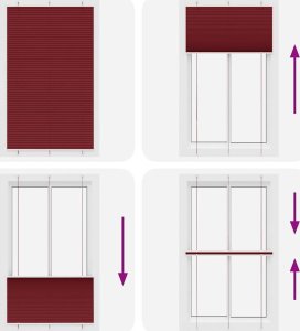 vidaXL Roleta plisowana Bordowy Czerwony 115x200 cm Szerokość tkaniny 5