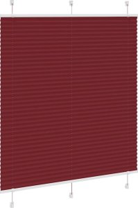 vidaXL Roleta plisowana Bordowy Czerwony 115x100 cm Szerokość tkaniny 3