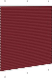 vidaXL Roleta plisowana Bordowy Czerwony 115x100 cm Szerokość tkaniny 4