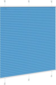 vidaXL Roleta plisowana niebieska 115x150 cm Szerokość tkaniny 114,4cm 3