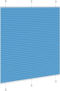 vidaXL Roleta plisowana niebieska 115x150 cm Szerokość tkaniny 114,4cm 4