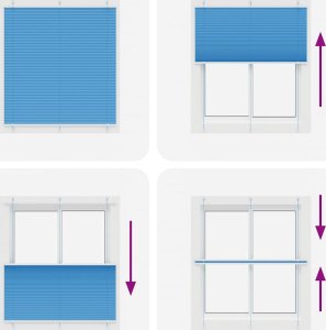 vidaXL Roleta plisowana niebieska 115x150 cm Szerokość tkaniny 114,4cm 5