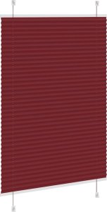 vidaXL Roleta plisowana Bordowy Czerwony 90x100 cm Szerokość tkaniny 4