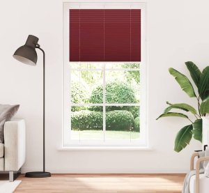 vidaXL Roleta plisowana Bordowy Czerwony 110x200 cm Szerokość tkaniny 2