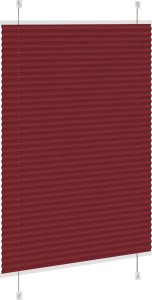 vidaXL Roleta plisowana Bordowy Czerwony 100x150 cm Szerokość tkaniny 4