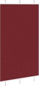 vidaXL Roleta plisowana Bordowy Czerwony 120x200 cm Szerokość tkaniny 3