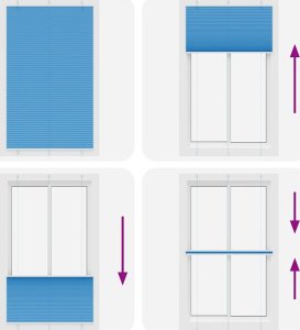 vidaXL Roleta plisowana niebieska 115x200 cm Szerokość tkaniny 114,4cm 5