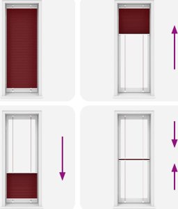 vidaXL Roleta plisowana Bordowy Czerwony 70x200 cm Szerokość tkaniny 8