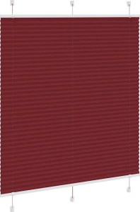 vidaXL Roleta plisowana Bordowy Czerwony 120x150 cm Szerokość tkaniny 3