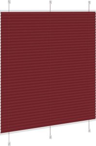 vidaXL Roleta plisowana Bordowy Czerwony 120x150 cm Szerokość tkaniny 4