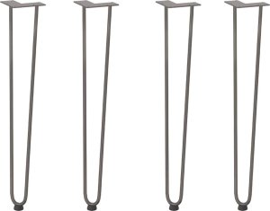 vidaXL Nogi do stołu Hairpin, 4 szt., stal, 72 cm, lita stal 2