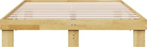 vidaXL Rama łóżka bez materaca 135x190 cm lite drewno dąb 6