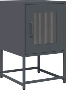 vidaXL Szafka nocna Antracyt 36x39x60,5 cm Stal walcowana na zimno 2
