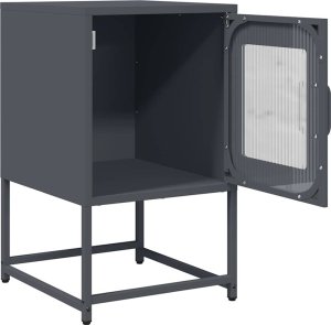 vidaXL Szafka nocna Antracyt 36x39x60,5 cm Stal walcowana na zimno 4